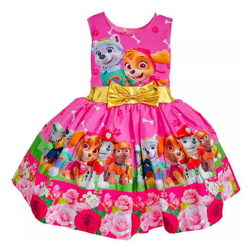 Vestidos Disfraz Bebé Niña Paw Patrol Skye Disney Fiesta Rosa 7-9 Años