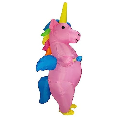 Disfraz De Unicornio Inflable Alas Arcoíris Adultos, T...