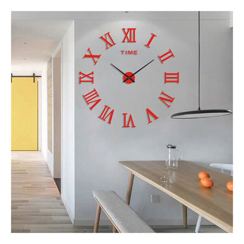 Adhesivo De Pared Con Superficie De Espejo, Números Romanos,