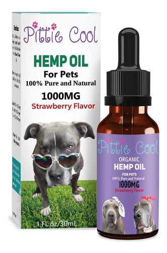 Pittie Cool Aceite De Camo Para Mascotas, Sabor A Fresa, 100