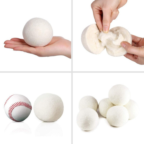 Imagen 3 de 8 de 6 Bolas De Lana Xl Suavizante Natural Antiestático Sin Olor