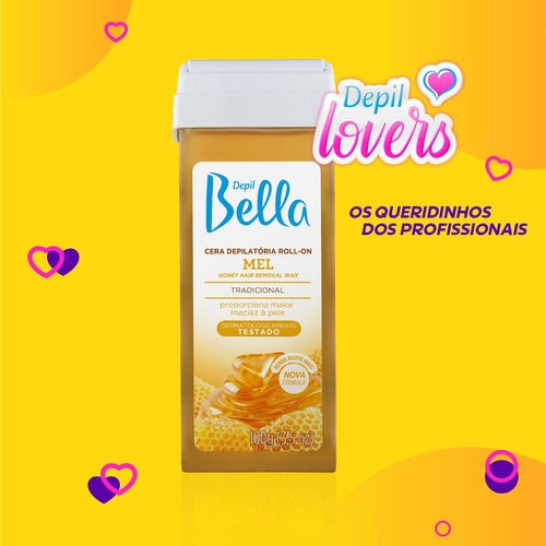 Depil Bella Cera Quente Para Depilação Rollon Mel 100g 