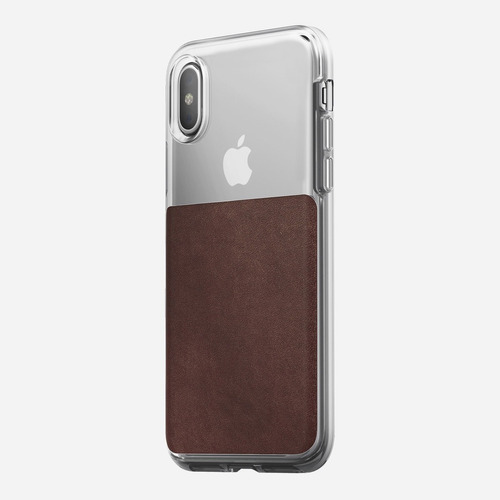 Nomad Clear Case | iPhone X / Xs - Estuche Cuero Premium