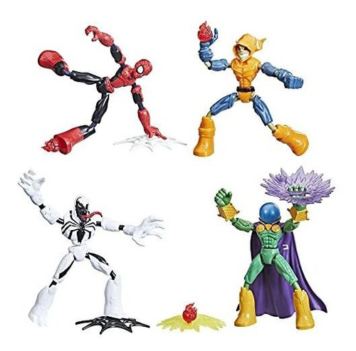 Set De 4 Figuras De Acción Spiderman Marvel Y Anti-venom