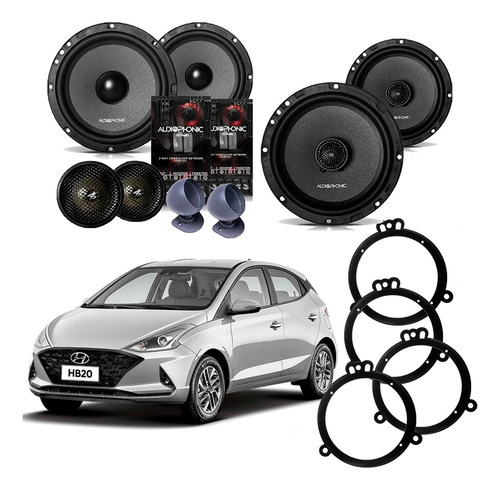 Combo Hb20 Audiophonic Kit 2 Vias K.c 6.3 + Coaxial Cb 650