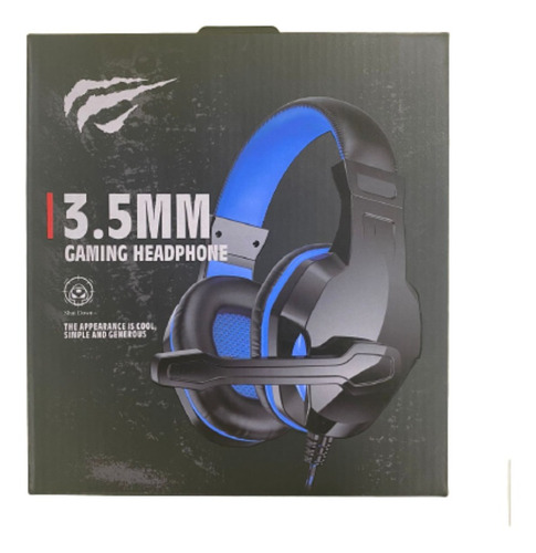 Imagem 1 de 8 de Headset Gamer Havit Linha Gamenote H763d P2 3.5mm Azul Red