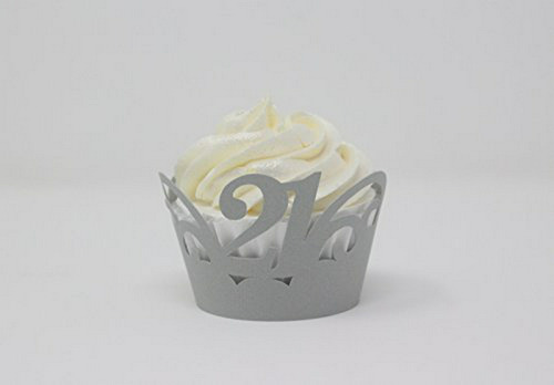 Envoltorios Para Cupcakes Gris, 21 Unidades.