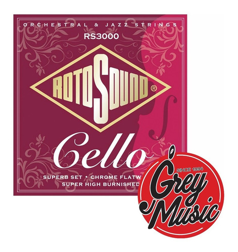 Encordado Para Cello Rotosound Rs3000 - Grey Music -