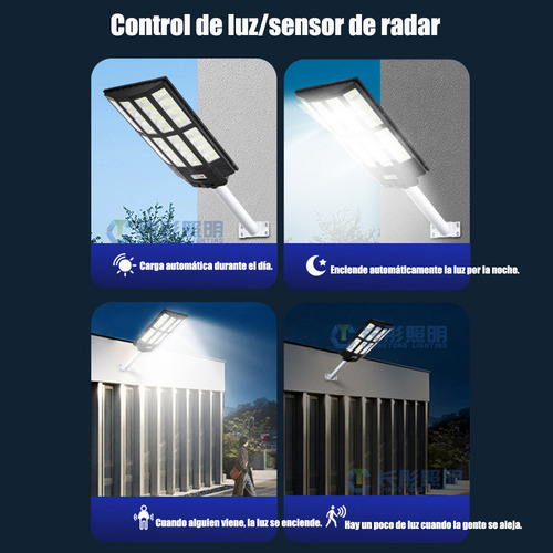 Lámpara Led Solar Exterior 5000w Suburbana Alumbrado Público