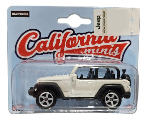 Carro Carrinho Miniatura 1:64 Coleção Marcas California Mini Cor Branco Car01