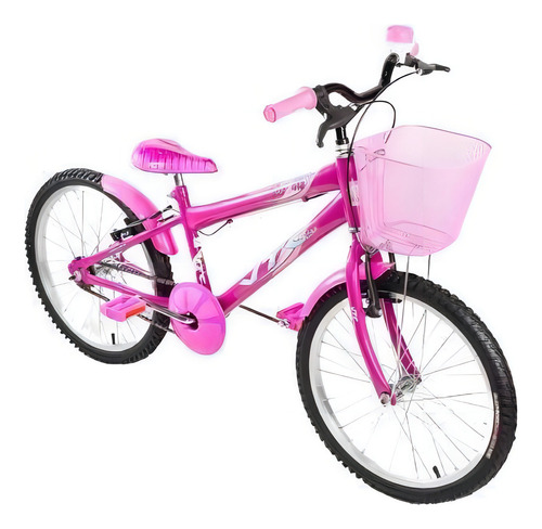 Bicicleta Aro 20 Infantil Feminina Com Roda Lateral