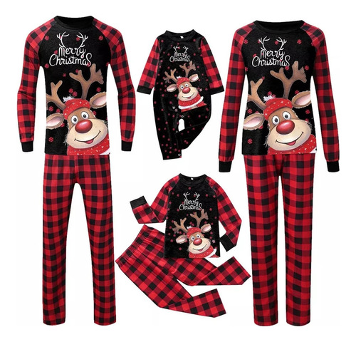 Conjunto Pijamas Navidad Para La Familia A Juego Cuadr