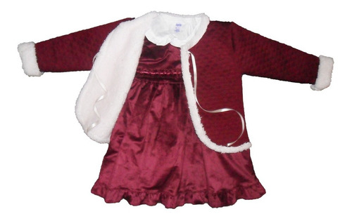Conjunto Fiesta Invierno 3pcs Camisa Batista Vestido Tapado