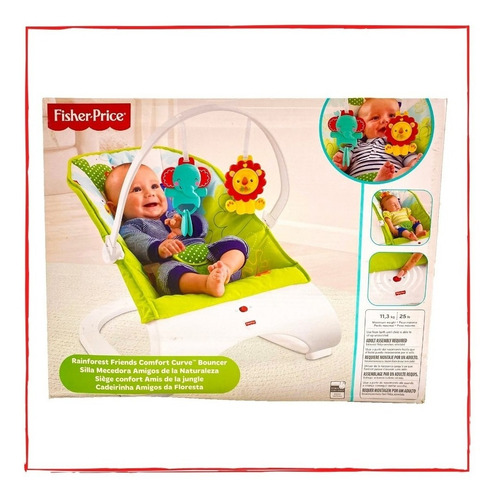 Imagen 3 de 5 de Silla Mecedora Vibradora Bouncer Fisher Price