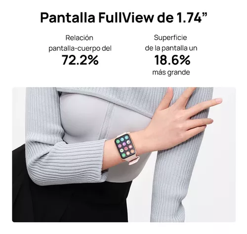  HUAWEI Reloj inteligente FIT 2, pantalla de 1.74 pulgadas,  llamadas Bluetooth, hasta 10 días de duración de la batería, animaciones de  entrenamiento rápido - (azul) : Electrónica