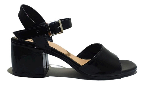Imagen 2 de 5 de Sandalias Agatha Charol Black