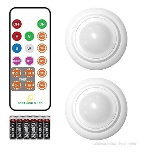 Luz Led Multicolor Con Control Remoto Con Pilas Aa 8 Pzas.