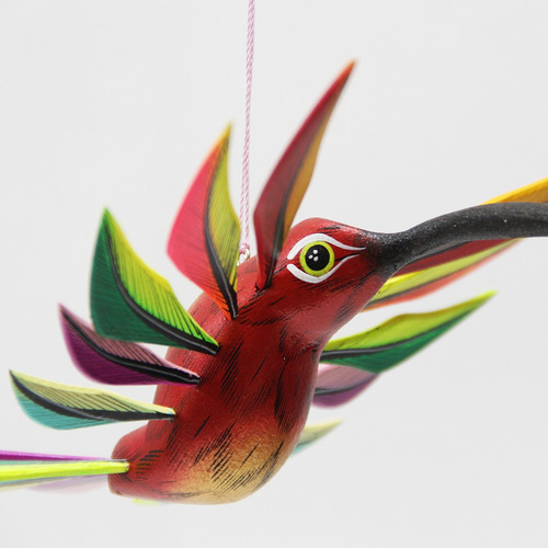 Alebrije Colibrí Grande De Madera Tallada, Aripo.