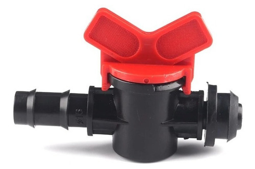 Llave De Paso X 5 U. - Manguera De Goteo 16 Mm. - Color Negro
