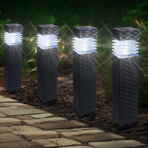 Jyoiat Luces Solares Para Caminos, Paquete De 6 Luces De Pai