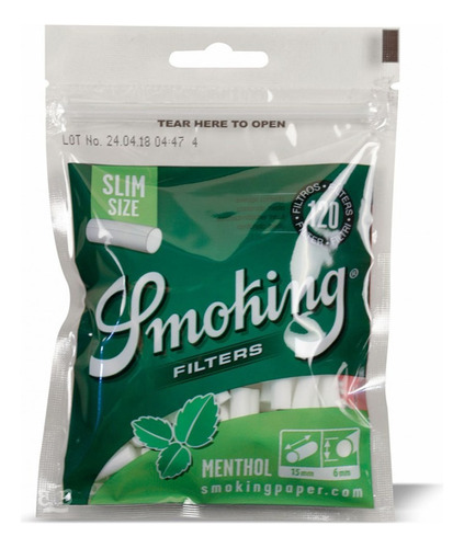 Filtros Smoking Slim Menthol