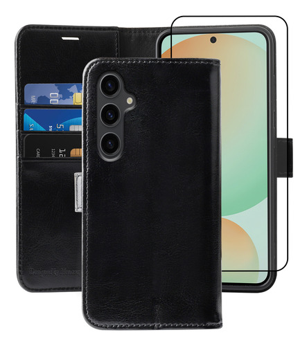 Wallet Case Compatible For Samsung Galaxy S24/s25 [rfid Blocking] Flip Folio Leather Cell Phone Cover With Credit Card Holder