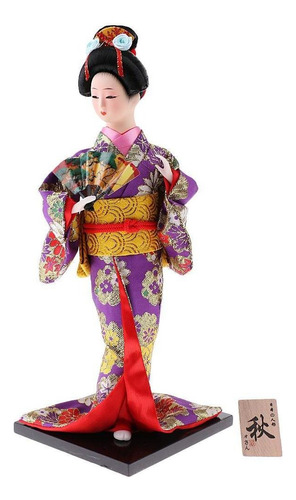 2 Peças Japonês Gueixa Quimono Bonecas Ornamento