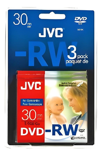 Mini Dvd-rw 30min 1.4gb Regravável Jvc Filmadoras 3-pack