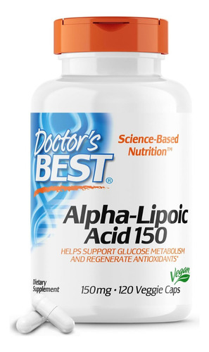 Ácido Alfa Lipoico 150 Mg Doctor's Best 120 Cápsulas