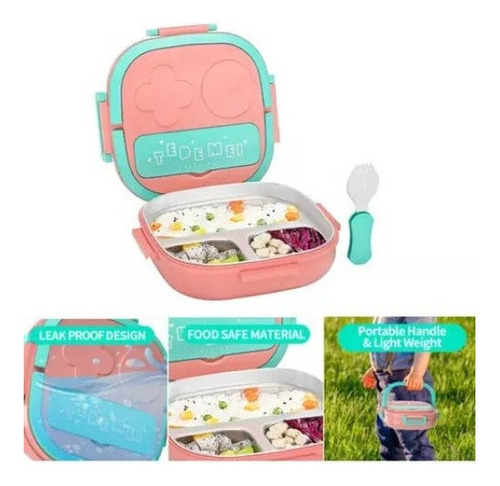 Caja Bento De Acero Inoxidable Para Picnic Al Aire Libre Con