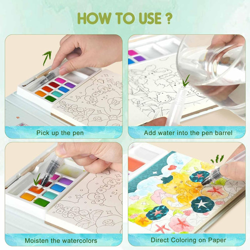Pintura Con Libro Para Colorear De Agua, Libro De Pintura De