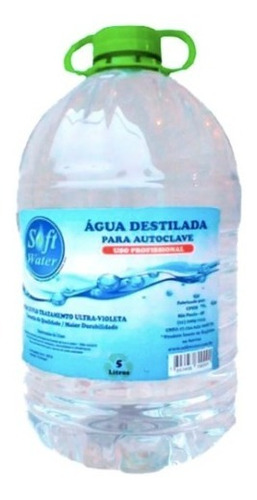 Água Destilada 5 Litros P/ Autoclave, Cpap- Soft Water