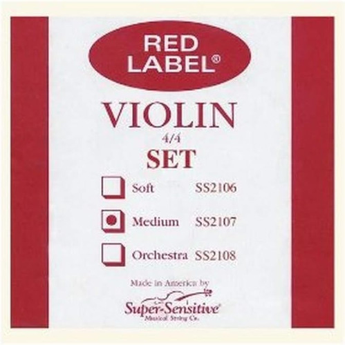 Super Sensitive Musical Strings Co. 2107f Red Label Juego De