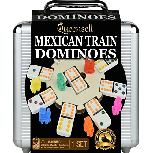 Dominos De Tren Mexicanos Juego Con Wooden Hub, Domino Tile