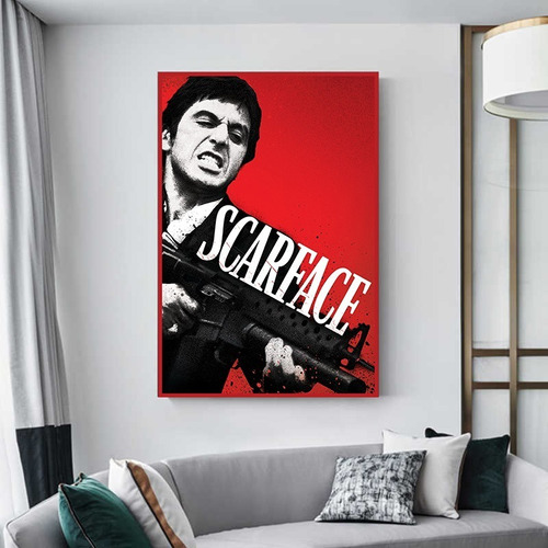 Cuadro Cine Scarface Tony Montana Diseño Moderno 80x54 M4