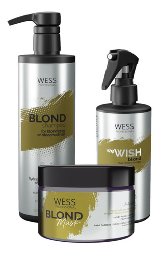 Kit Wess Blond Sh 500ml + We Wish M. 260ml + Mask 200ml