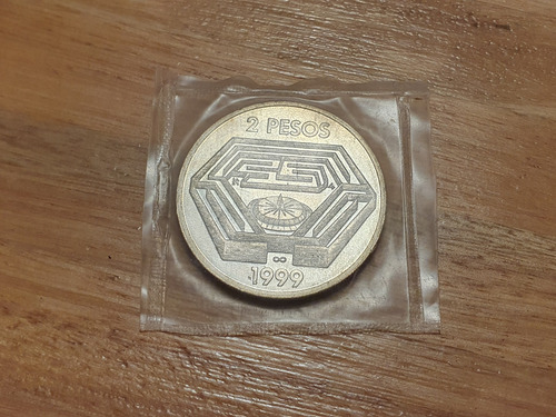 Moneda Conmemorativa De Jorge Luis Borges 2 Pesos Año 1999