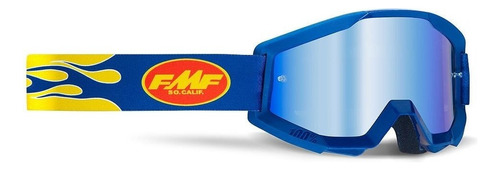 Goggles Fmf Powercore Core Flame Navy/mirror Blue Lens Color De La Lente Mirror Blue Talla Adulto