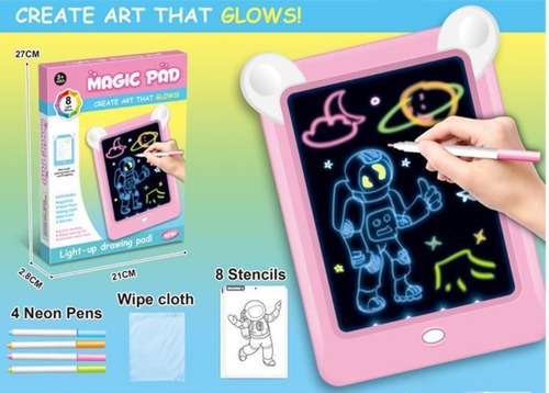 3d Graffiti Pad Led Luminoso Dibujo Tablero Juguete Regalo
