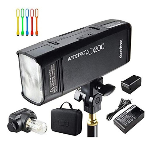 Godox Ad200 200ws 24g Ttl Speedlite Flash Strobe 18000 Hss M