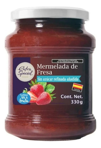 3 Pza Mermelada Extra Special De Fresa Sin AzĂșcar 330 G