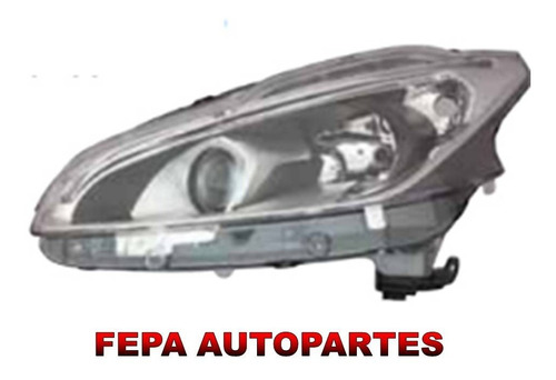 Optica Peugeot 208 16 / 19 Fondo Negro Con Lupa Allure