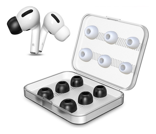 6 Pares Almohadillas De Repuesto Para AirPods Pro Con Caja