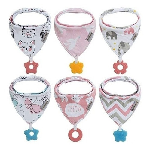 Baby Bandana Drool Baberos, Paquete De 6