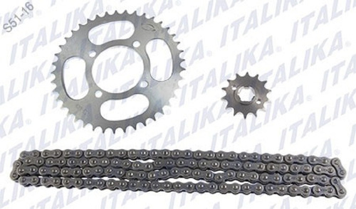 Imagen 4 de 6 de Kit Sprockets Y Cadena Itálika 150z Y 150sz . F0203ks22