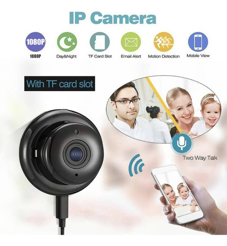 Mini Camara Full Vision Hd Detector De Movimiento Nocturno