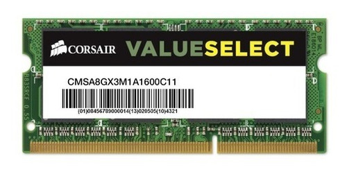 Memoria Ram Corsair Ddr3 8gb Pc3l-12800 1600mhz Sodimm Mac