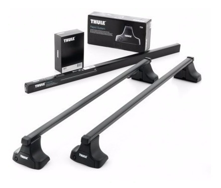 Rack Teto Thule Squarebar Preto Toyota Corolla 2002 Até 2007