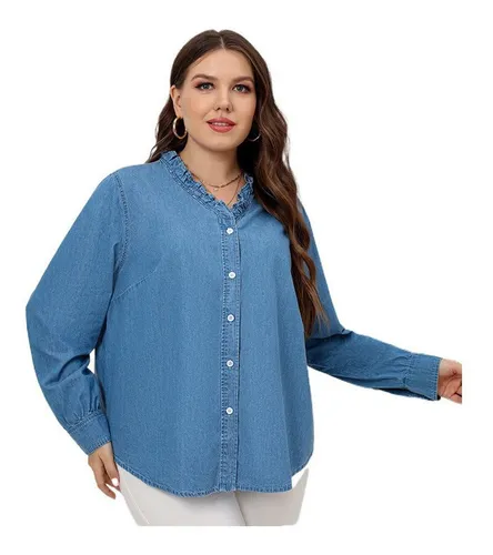 Camisa vaquera mujer talla grande sale
