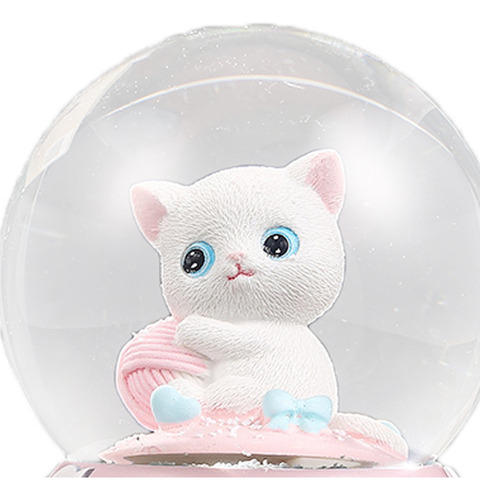 . Globo De Nieve De Resina Con Forma De Gato, Bola De Nieve,